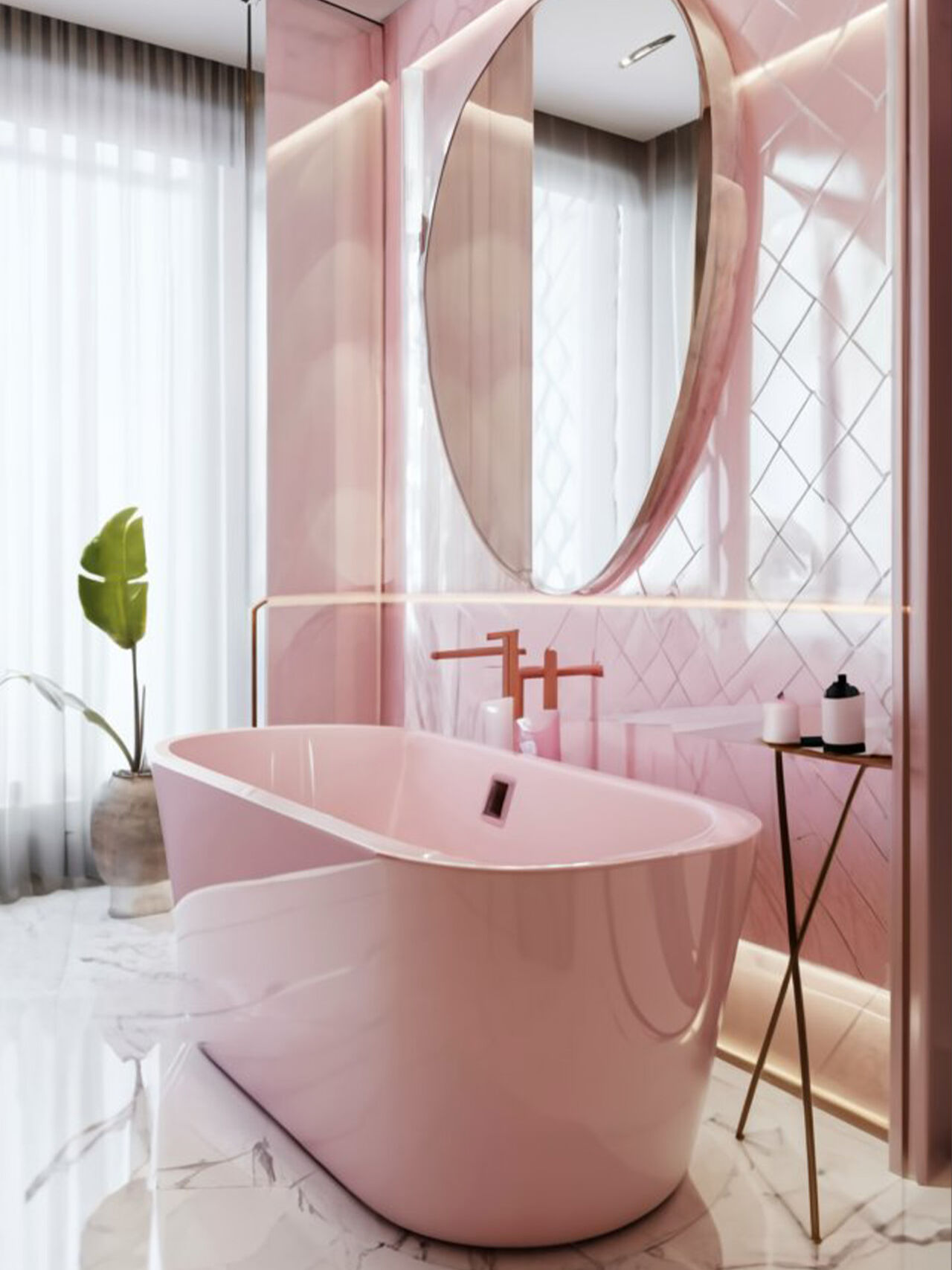 Ideogram Pink Badezimmer